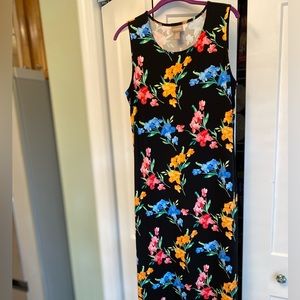 Chico’s Black Floral Maxi Dress New W/Out Tags